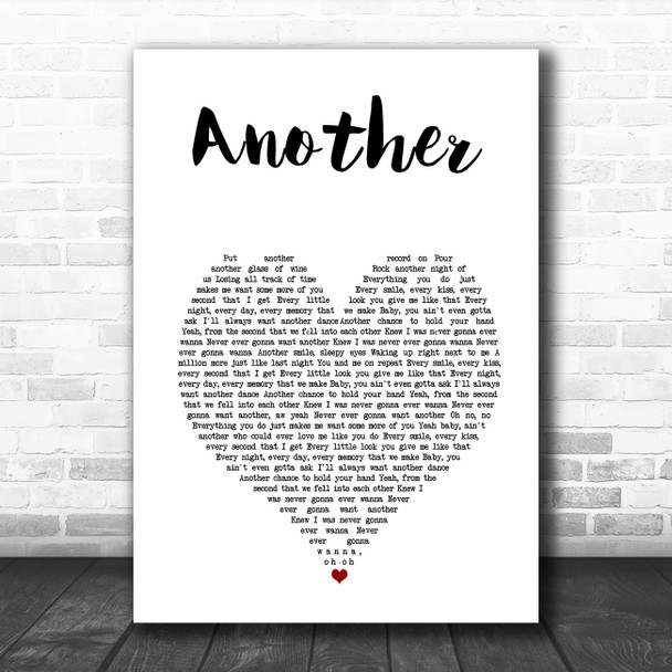 Adam Doleac Another White Heart Song Lyric Art Print