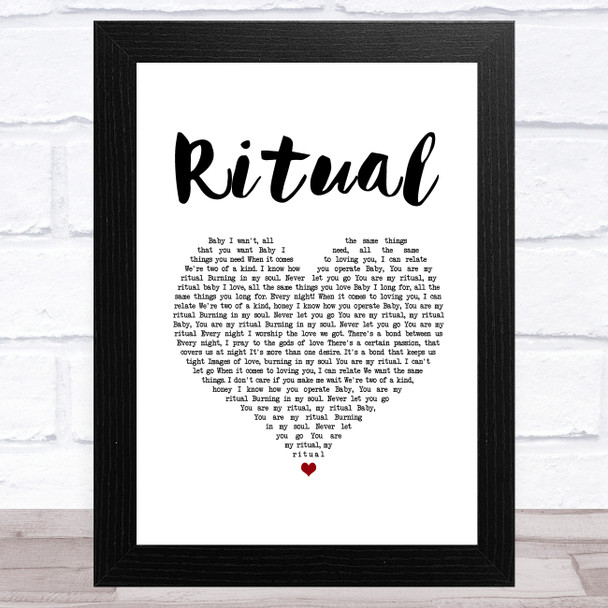 Dan Reed Network Ritual White Heart Song Lyric Art Print