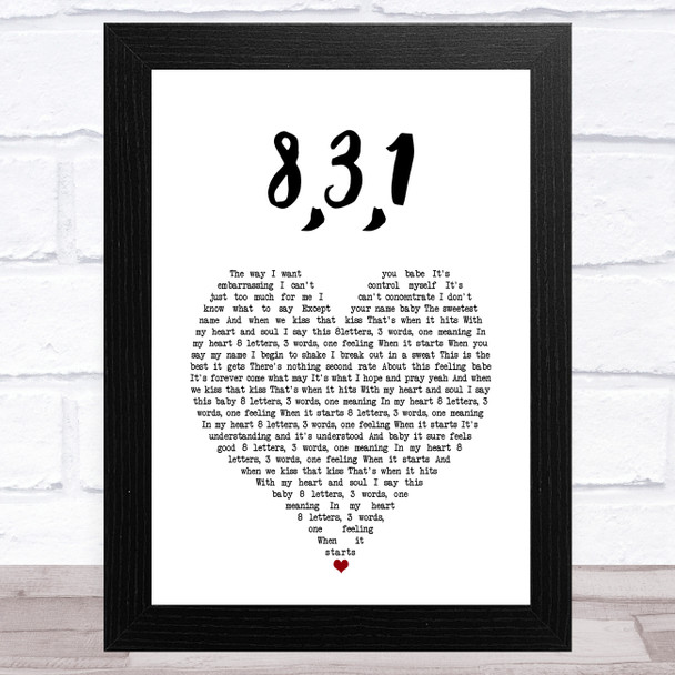 Lisa Stansfield 8,3,1 White Heart Song Lyric Art Print