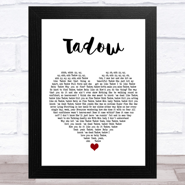 Masego Tadow White Heart Song Lyric Art Print