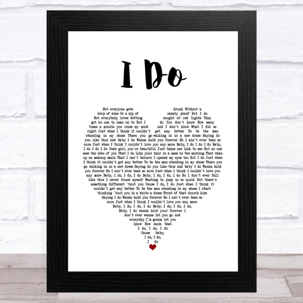 Morgan Evans I Do White Heart Song Lyric Art Print