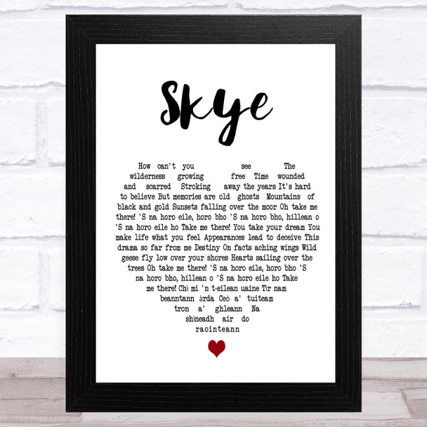 Runrig Skye White Heart Song Lyric Art Print