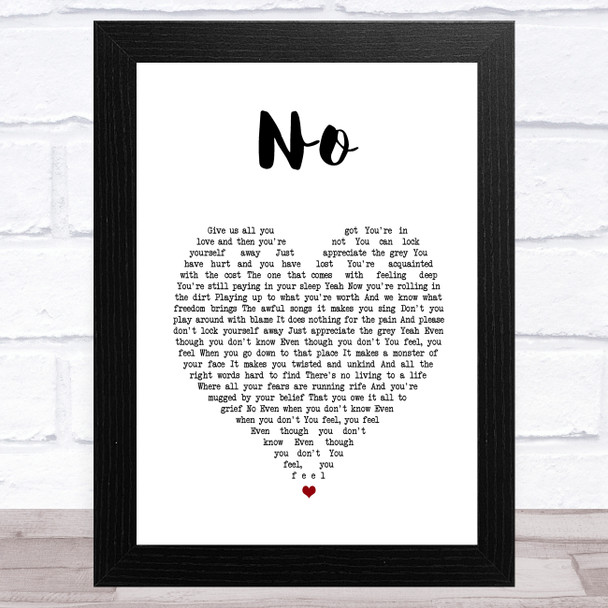 Fontaines D.C. No White Heart Song Lyric Art Print