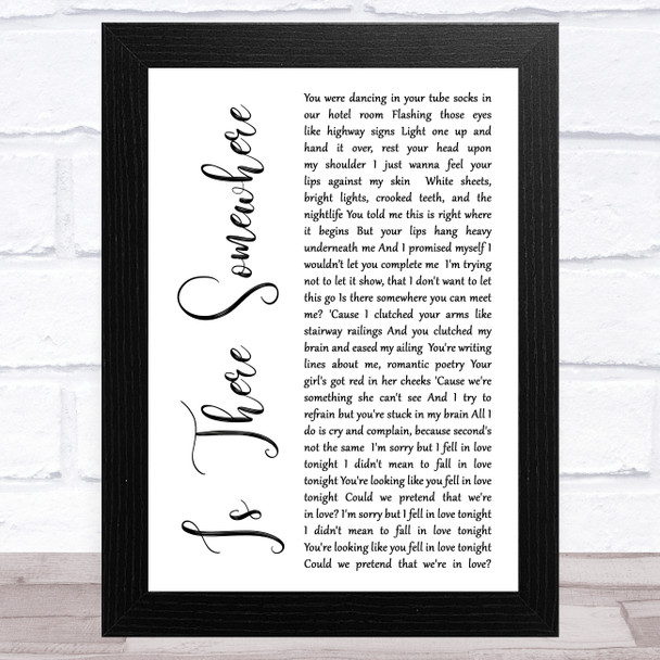Halsey Is There Somewhere White Script Song Lyric Art Print