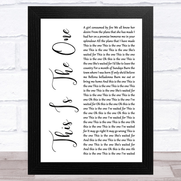 The Stone Roses This Is The One White Script Song Lyric Art Print