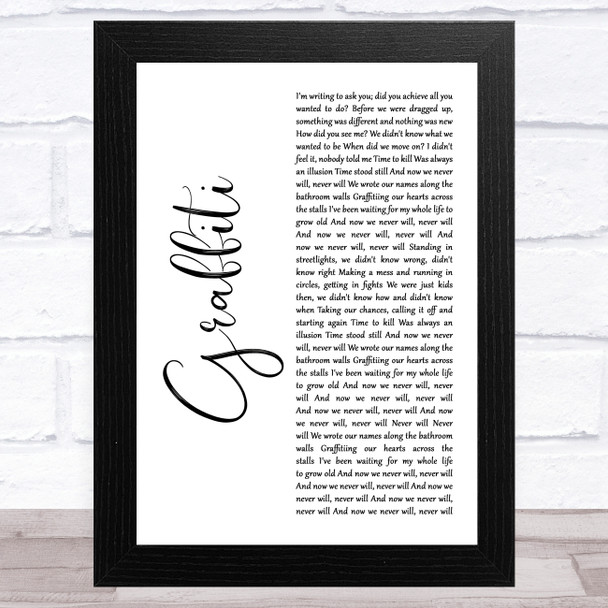 Chvrches Graffiti White Script Song Lyric Art Print