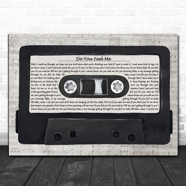 Anthony Hamilton Do You Feel Me Music Script Cassette Tape Decorative Gift Song Lyric Print