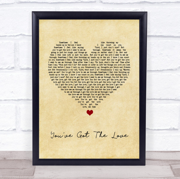 Candi Staton You've Got The Love Vintage Heart Song Lyric Music Wall Art Print