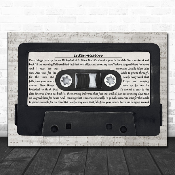 Catfish and the Bottlemen Intermission Music Script Cassette Tape Gift Song Lyric Print