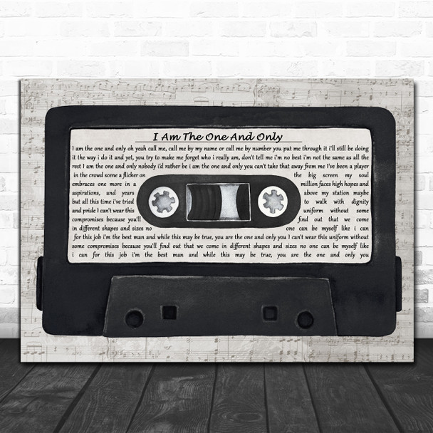 Chesney Hawkes I Am The One And Only Music Script Cassette Tape Gift Song Lyric Print