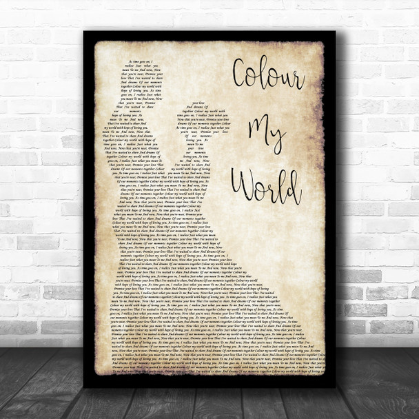 Chicago Colour My World Man Lady Dancing Decorative Wall Art Gift Song Lyric Print