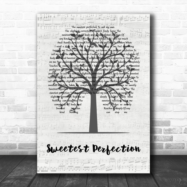 Depeche Mode Sweetest Perfection Music Script Tree Decorative Wall Art Gift Song Lyric Print