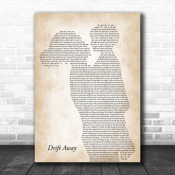 Dobie Gray Drift Away Mother & Child Decorative Wall Art Gift Song Lyric Print