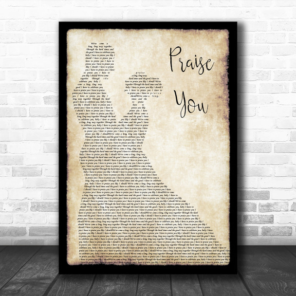 Fatboy Slim Praise You Man Lady Dancing Decorative Wall Art Gift Song Lyric Print