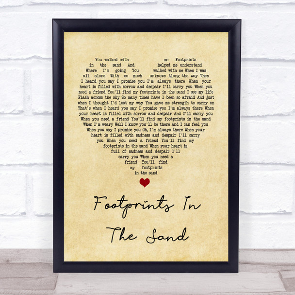 Leona Lewis FootMusic Wall Art Prints In The Sand Vintage Heart Song Lyric Music Wall Art Print