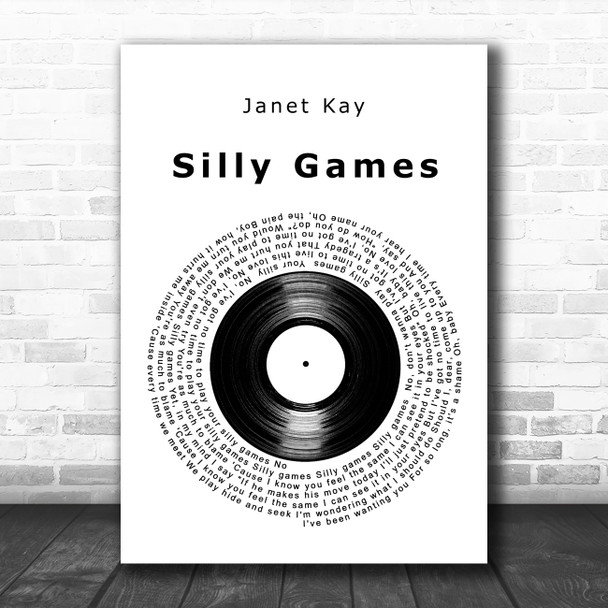 Janet Kay Silly Games Vinyl Record Decorative Wall Art Gift Song Lyric Print