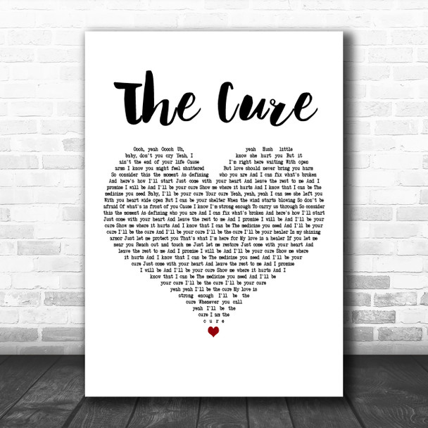 Jordin Sparks The Cure White Heart Decorative Wall Art Gift Song Lyric Print
