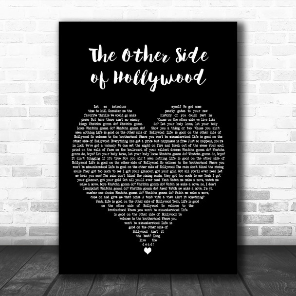 Julie and the Phantoms Cast The Other Side of Hollywood Black Heart Gift Song Lyric Print