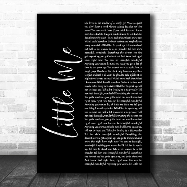 Little Mix Little Me Black Script Decorative Wall Art Gift Song Lyric Print