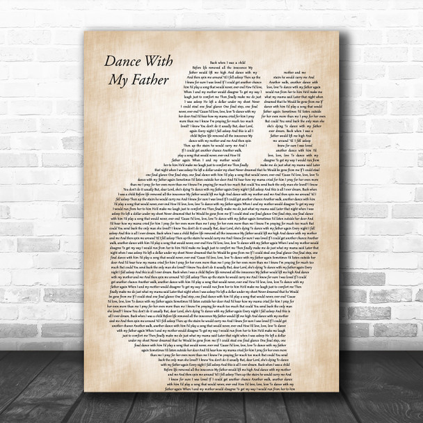 Luther Vandross Dance With My Father Father & Baby Decorative Wall Art Gift Song Lyric Print