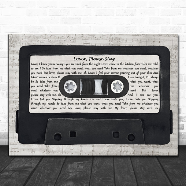 Nothing But Thieves Lover, Please Stay Music Script Cassette Tape Gift Song Lyric Print