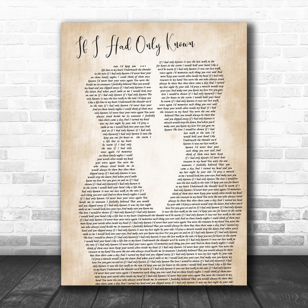 Reba McEntire If I Had Only Known Two Men Gay Couple Wedding Song Lyric Print
