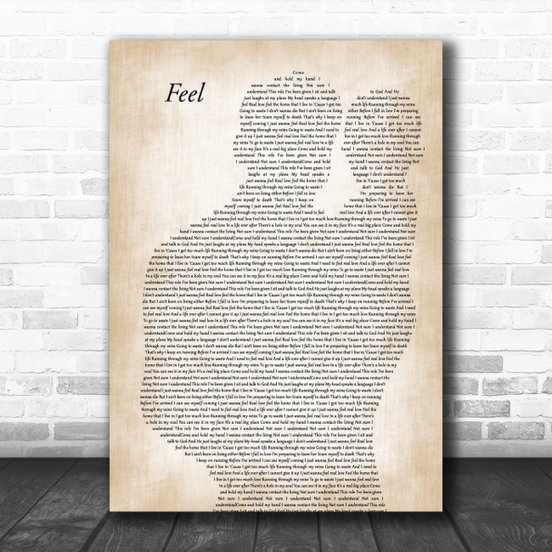 Robbie Williams Feel Father & Baby Decorative Wall Art Gift Song Lyric Print