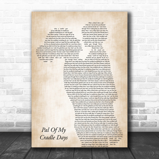 Rose Marie Pal Of My Cradle Days Mother & Child Decorative Wall Art Gift Song Lyric Print