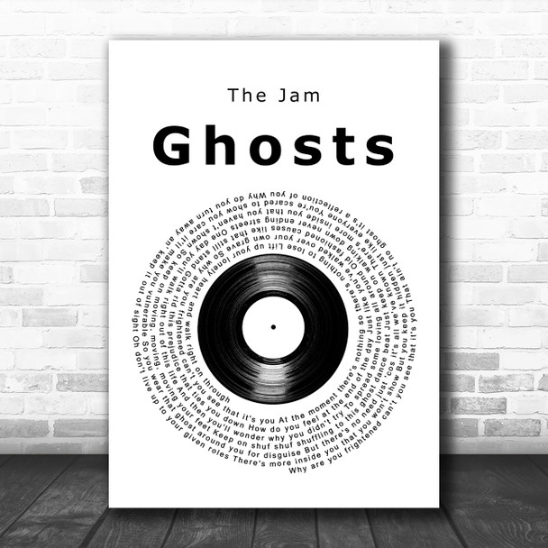 The Jam Ghosts Vinyl Record Decorative Wall Art Gift Song Lyric Print