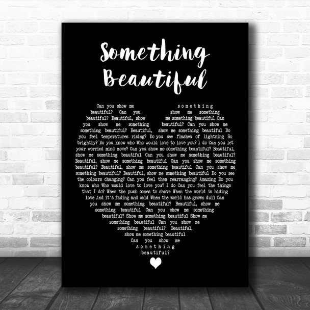 Trombone Shorty Something Beautiful Black Heart Decorative Wall Art Gift Song Lyric Print