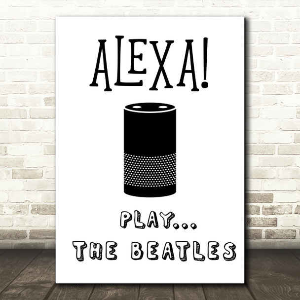 Alexa Play Any Song Or Artist Personalized Music Song Lyric Wall Art Print