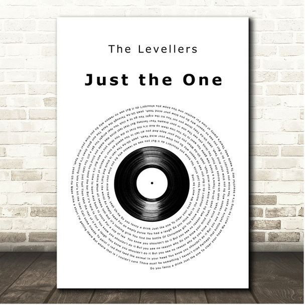 The Levellers Just the One Vinyl Record Song Lyric Print