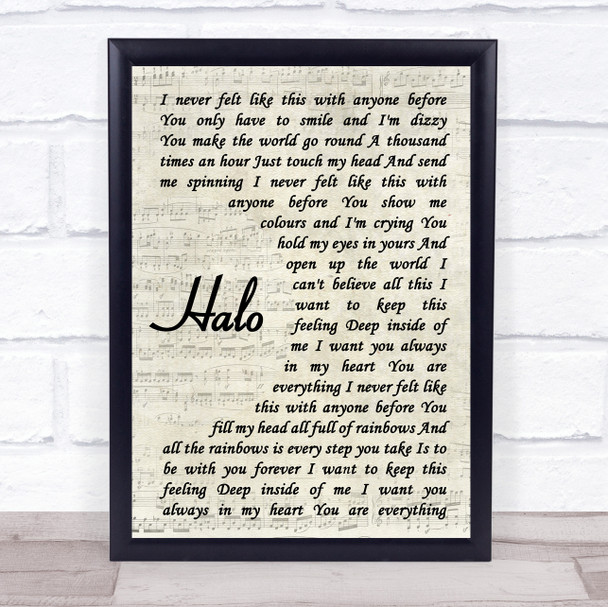 The Cure Halo Vintage Script Song Lyric Music Wall Art Print