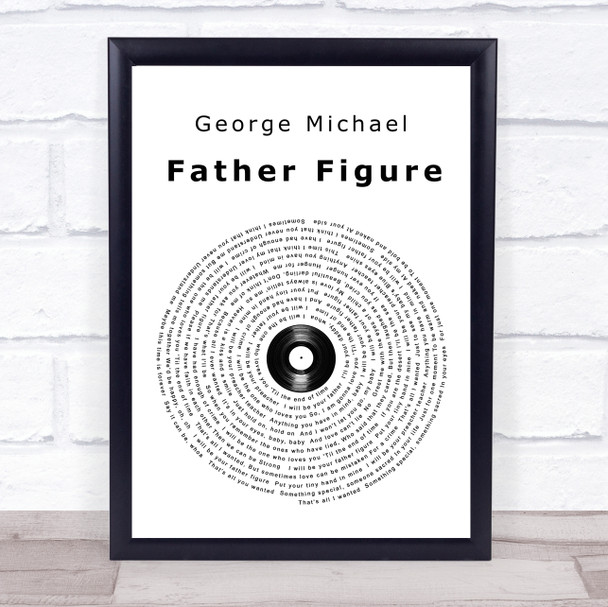 George Michael Father Figure Vinyl Record Song Lyric Music Wall Art Print