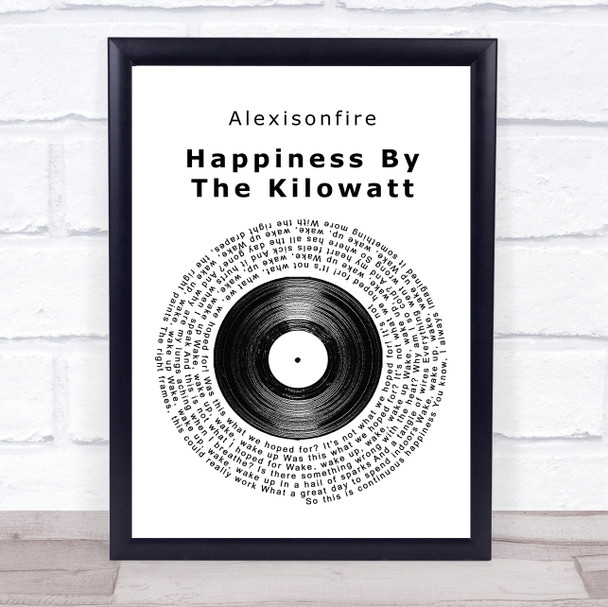 Alexisonfire Happiness By The Kilowatt Vinyl Record Song Lyric Music Wall Art Print