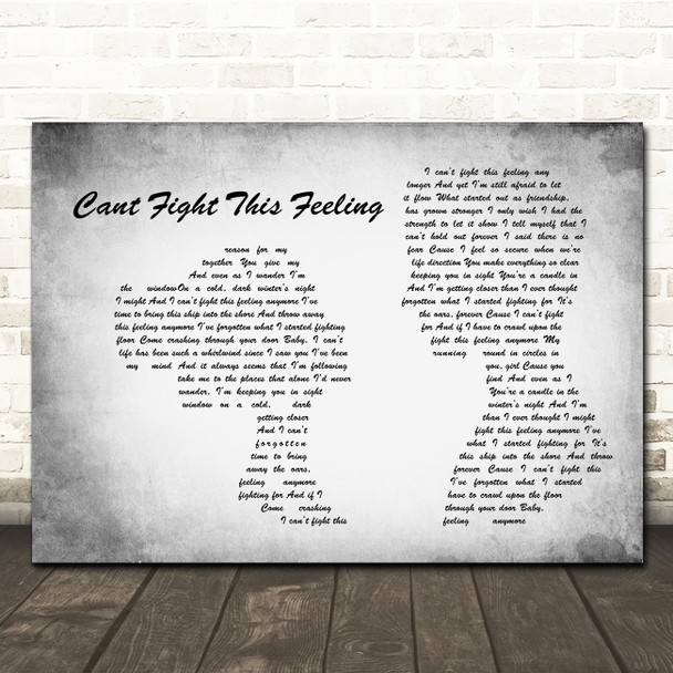 REO Speedwagon Can't Fight This Feeling Grey Landscape Man & Lady Song Lyric Print