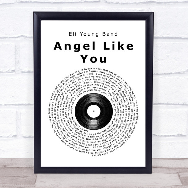 Eli Young Band Angel Like You Vinyl Record Song Lyric Music Wall Art Print
