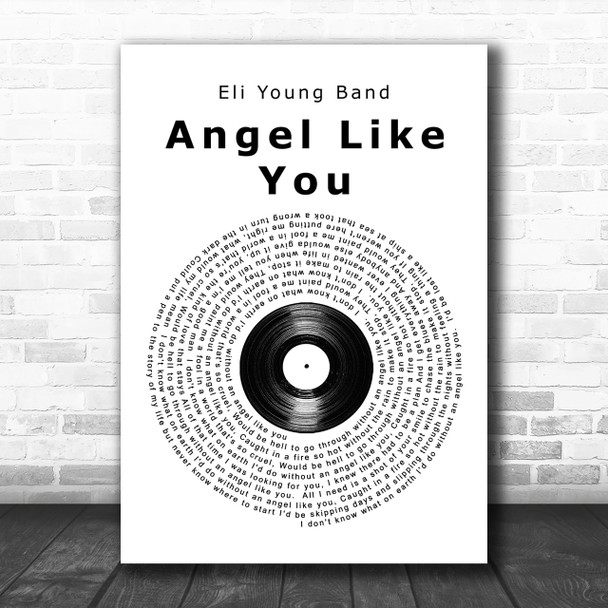 Eli Young Band Angel Like You Vinyl Record Song Lyric Music Wall Art Print