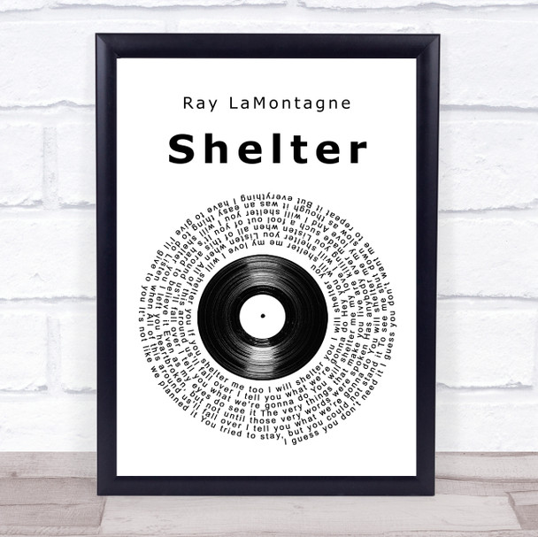 Ray LaMontagne Shelter Vinyl Record Song Lyric Music Wall Art Print