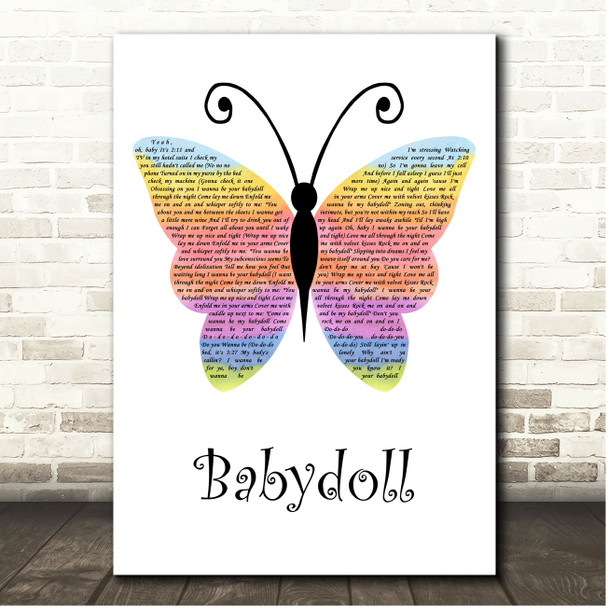 Mariah Carey Babydoll Rainbow Butterfly Song Lyric Print