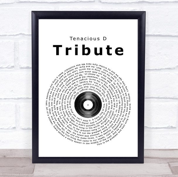 Tenacious D Tribute Vinyl Record Song Lyric Music Wall Art Print