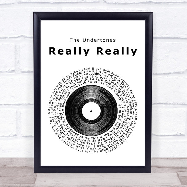 The Undertones Really Really Vinyl Record Song Lyric Music Wall Art Print