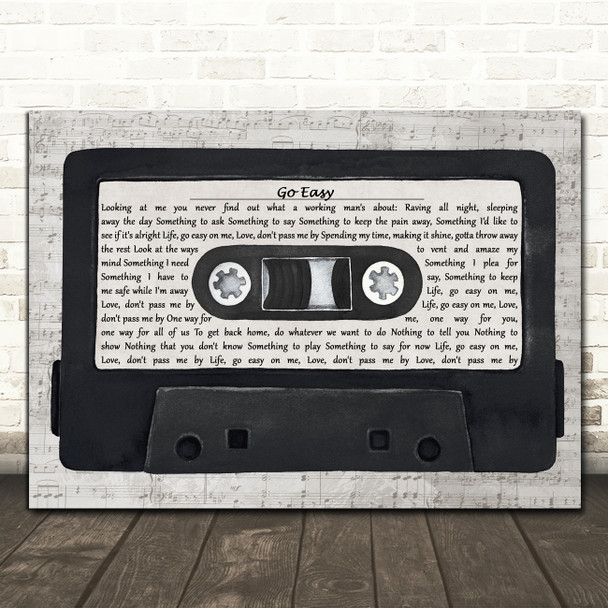 John Martyn Go Easy Music Script Cassette Tape Song Lyric Print