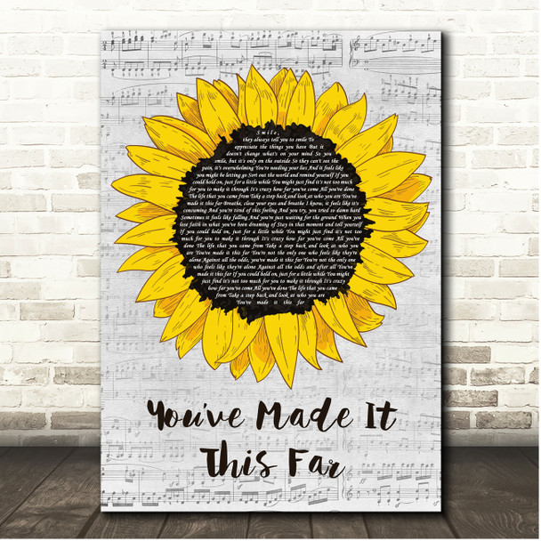 Asking Alexandria Youve Made It This Far Script Sunflower Song Lyric Print