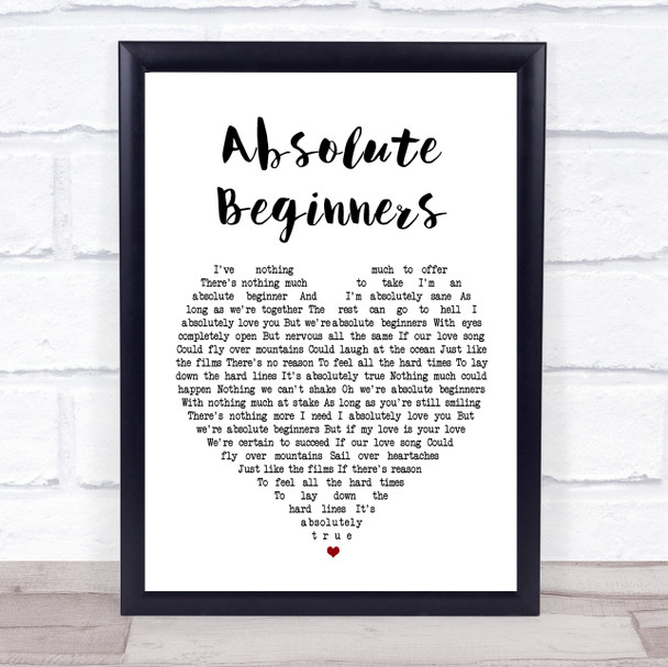 David Bowie Absolute Beginners Heart Song Lyric Music Wall Art Print