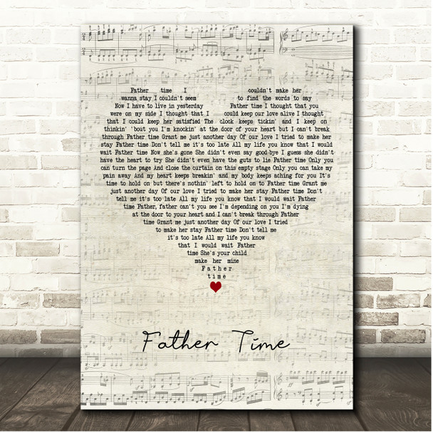 Richie Sambora Father Time Script Heart Song Lyric Print