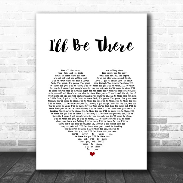 Jess Glynne I'll Be There Heart Song Lyric Music Wall Art Print