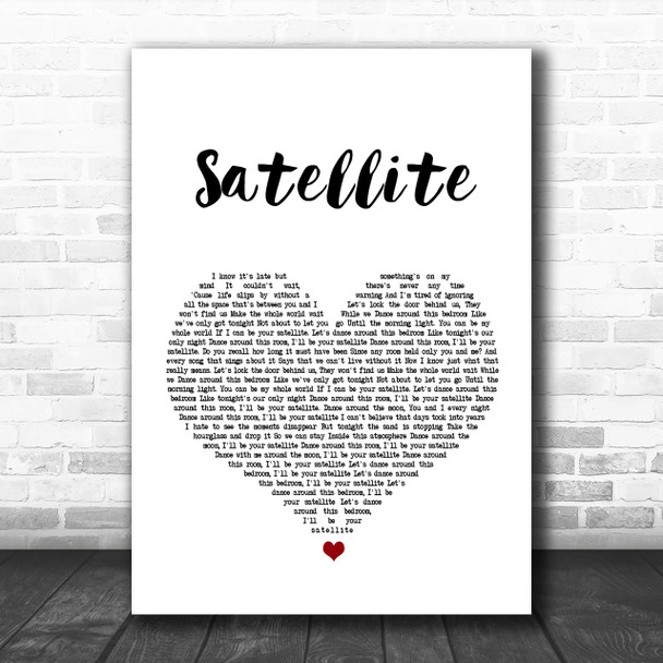 Nickelback Satellite White Heart Song Lyric Music Wall Art Print