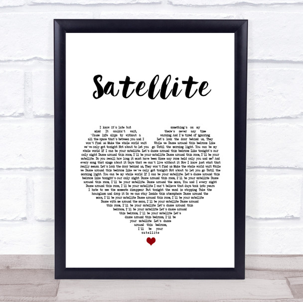 Nickelback Satellite White Heart Song Lyric Music Wall Art Print
