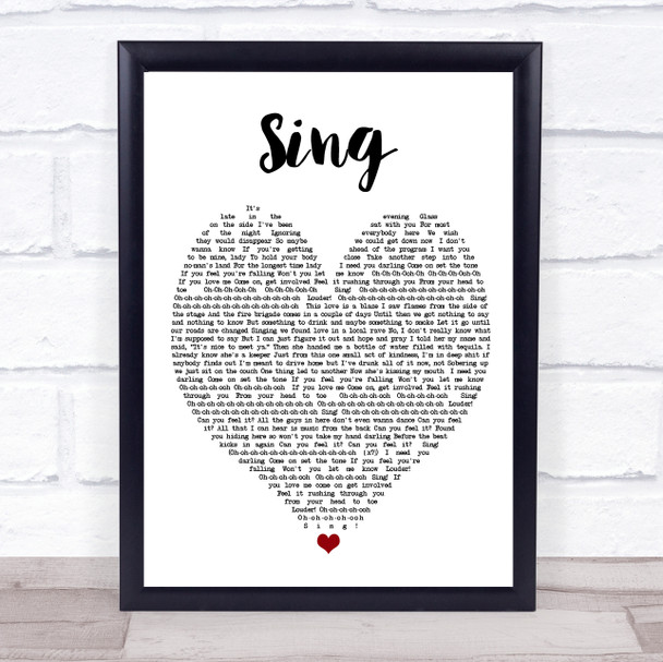 Sing Ed Sheeran Song Lyric Heart Music Wall Art Print